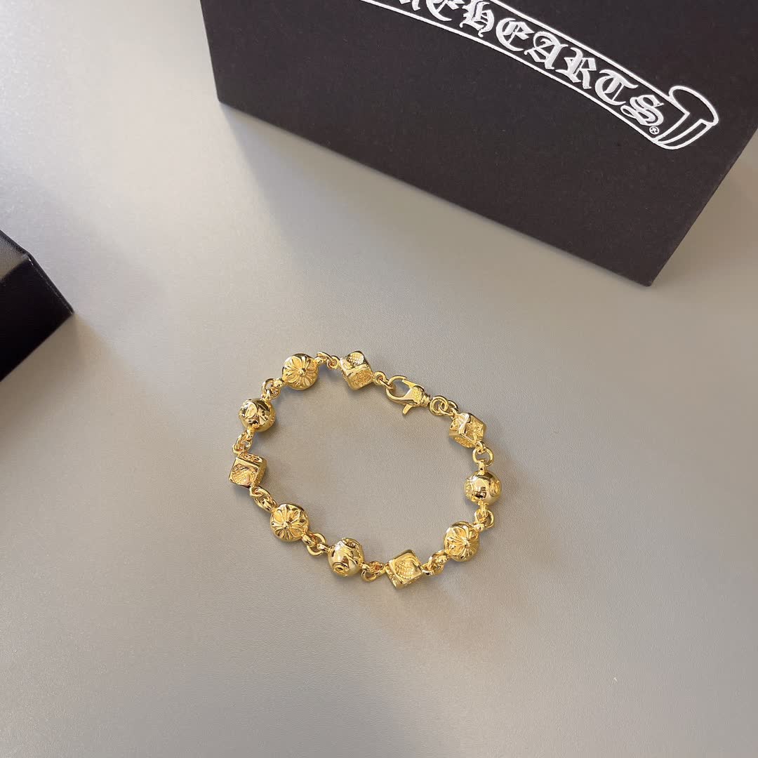 Chrome Hearts Gold Tone Bracelet